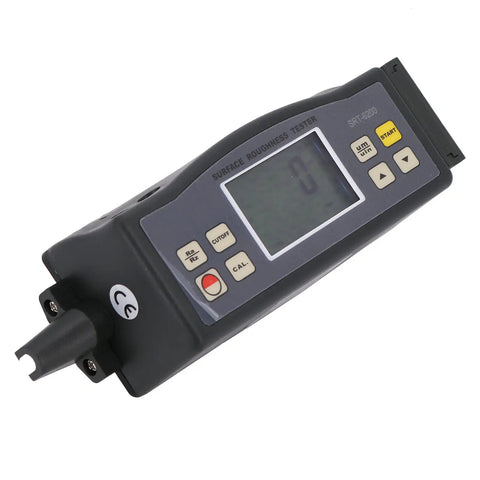 Pro-Grade Digital Surface Roughness Tester SRT-6200 Profilometer with display and buttons, ISO DIN ANSI JIS compatible, battery powered