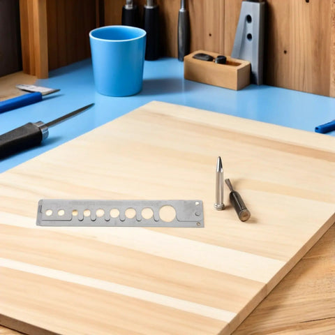 Heavy Duty Stainless Steel Pneumatic Lockout Clamp For Hoses Quick Disconnect Safety Device on a wooden workbench with tools.