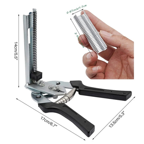 Type M Hog Nail Ring Pliers Kit With 2400 M Clips For Fence Fastening, Animal Cages, Upholstery, And Wire Cage Installation