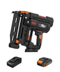 Powerful 20V Cordless Nail And Staple Gun For Pros, 18 Gauge Brad Nailer And Narrow Crown Staples, Tool Only shown with charger