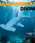 Realistic Hammerhead RC Shark Boat With Diving Function Water Spray And Two Point Four GHz Remote Control underwater view.