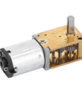 Close-up of Geared DC Motor 1218GE N20 3V 30 RPM Micro Metal Gear Motor With Beefy Torque for electronics and robotics.