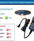 12V AC DC Power Adapter For Iceman Classic 3 Cold Therapy System Replacement 11-1423, black cord charger with plug