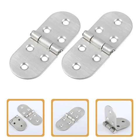 Beefy Stainless Steel Folding Table Hinges 2 Pack Heavy Duty Rust Resistant Easy Install Flat Hinge For Sewing Tables Desks Wardrobes And Home Projects
