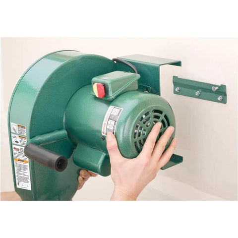 Installation of 1 HP Wall Hanging Dust Collector For Woodworking Shops With A 4 Inch Inlet And A 13 And A Half Inch Dust Bag
