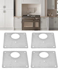 Extra Durable Stainless Steel Hinge Repair Plate Kit For Cabinet Doors Beefed Up Reinforcement For Worn Hinges Heavy Duty Home Kitchen Hardware Set Of Four
