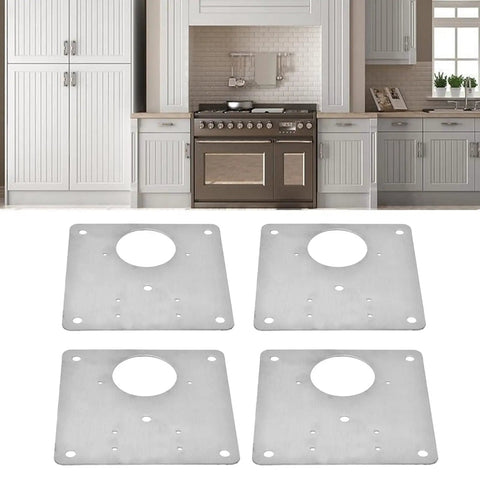 Extra Durable Stainless Steel Hinge Repair Plate Kit For Cabinet Doors Beefed Up Reinforcement For Worn Hinges Heavy Duty Home Kitchen Hardware Set Of Four