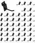 50Pcs 2 Inch Slatwall Panel Hooks Bulk Set For Gridwall Pegboard Garage Shop Retail Display And Organization Heavy Duty Powder Coated Stainless Steel Hangers