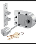 Single Cylinder Deadbolt Lock With Chrome Finish, Solid Bronze Alloy Construction, Jimmy-Proof Security, Flat Strike