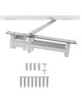 Concealed Aluminum Automatic Door Closer With Positioning, 80kg Capacity, Sliding Track Hardware, 2-Stage Speed Regulation