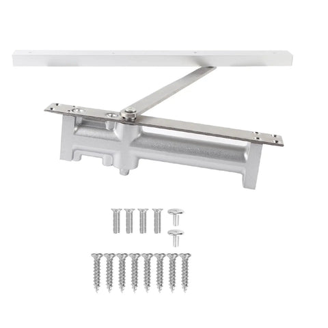 Concealed Aluminum Automatic Door Closer With Positioning, 80kg Capacity, Sliding Track Hardware, 2-Stage Speed Regulation