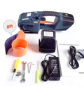 Legit Electric Strapping Machine For Half To Five Eighth Inch PP PET Strap Handheld Banding Tool with accessories and battery.