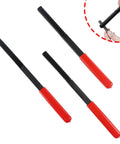 KUNGJUER 3-piece thread file set with red handles; high-carbon steel thread repair files.