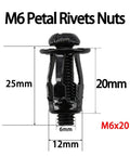 Petal Rivet Nuts Set M4 M5 M6 Zinc Plated Carbon Steel Nutserts For License Plate Fixing And Metal Panel Mounts M6 size