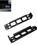 Premium 19 Inch Rack Mount Bracket Compatible With JetKVM Device Modular Three Slot Server Enclosure top view showing black plastic components
