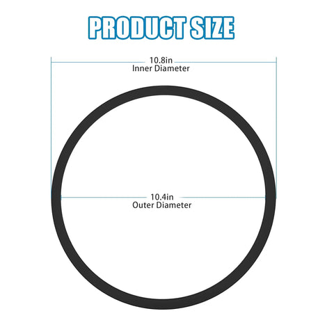 Pro Grade Replacement Gasket For Mirro Pressure Canner 12 16 22 Qt Fits Models M-0512 M-0522 M-0312 M-0406 M-0416 M-0526 M-0622 Durable Leakproof Seal For Safe Canning And Easy Installation, 10.8 in inner diameter silicone gasket