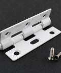 Badass White Trifold Butt Hinges For Cabinet Doors And Wooden Toolboxes Rustproof iron hardware with screws for easy install.