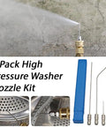 4 Pack High Pressure Washer Nozzle Kit For Washing Machines And AC Cleaning, Heavy Duty Hose Nozzle Set With Quick Connect, Mini Split Cleaner Sprayers For Deep Clean, Pro Grade Performance And No Fuss Install, 4-piece set with long and short needles