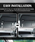 Elastic Sun Visor Extender With Built In Sunglass Holder And Double Clip For Cars Anti Glare Shield installation example