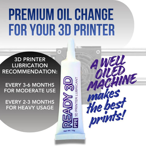 Top Tier PTFE 3D Printer Lubricant Grease For Linear Rails And Gears in a 10g tube for maintenance and smooth operation.