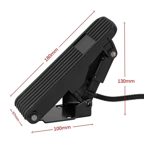 Universal 24V to 72V Electric Gas Pedal Throttle for Scooters, Go Karts, Golf Carts and MY1020 Motors, 3Pin Foot Pedal With Non Slip Surface, Smooth Gradual Acceleration for Daily Driving Fun Racing and Weekend Rides