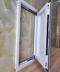 Badass Aluminum Access Panel Door For Drywall And Attics With Slick Hidden Design Honeycomb Core Waterproof Rust Proof Heat Insulated No Sweat Install For HVAC Ducts And Valves 26 By 56 Inches with opened view.
