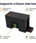 Tough As Nails Shunt Cover Compatible With Victron Bmv 700 710 712 Smart screw-mount black enclosure with wiring access opening.