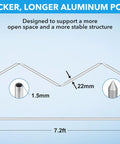 Diagram of 22mm thick aluminum poles for Rock Solid Beach Canopy Tent 10x13 Ft With Ten Sandbags And 22mm Thick Aluminum Poles, UPF50Plus Sun Shade.