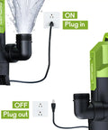 Three-Quarter HP Submersible Sump Pump Delivers Up To 3430 GPH For Quick Pool Draining, Basement Flood Cleanup And Yard Water Removal with plug in/out demonstration