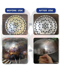 Before and after metal polishing with Red Mushroom Buffing Wheel Set For Grinders With 2 Inch, 3 Inch, And 4 Inch Wheels.