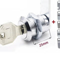 Cabinet Cam Lock With Two Keys For Tool Box Locker Drawer And Furniture Doors 25mm HJ05 Heavy Duty Locking Latch key detail