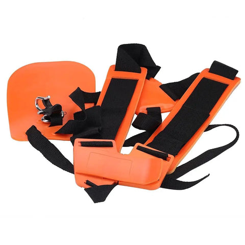 Universal Shoulder Strap Trimmer Harness Kit with padded straps, quick release clips, fits string trimmers, weedeaters, brush cutters.
