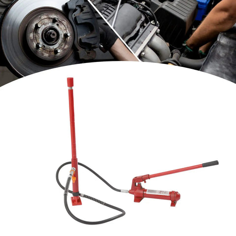 Portable 4 Ton Hydraulic Jack Kit With Carrying Case And Oil Hose For Auto Body Frame Repair Heavy Duty Ram Lift Tool Set Garage Essential Pro Grade Workhorse Designed For Smooth Operation And Everyday Hustle