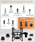 Anti Vibration Condenser Microphone Shock Mount For Studio Use Fits AT2020 MXL 770 MXL 990 Samson G Track Pro Rode Procaster NT1-A Neumann U87 And More Spider Mount For Clean Noise Free Recordings with compatible microphones.