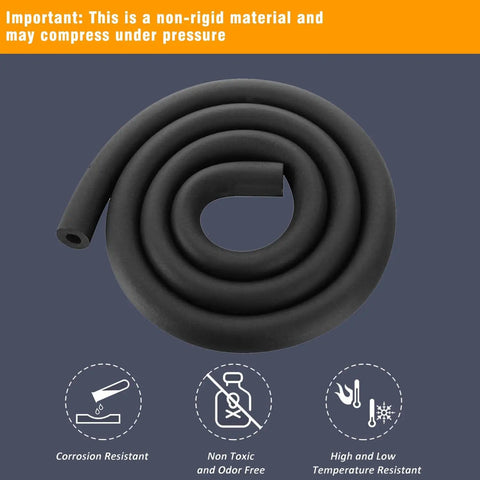 Do It All Pipe Insulation Foam Tube One And One Quarter Inch Inner Diameter Three Eighths Inch Wall Thickness Six Foot Long coiled