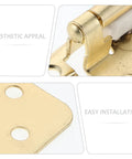 Close-up of Self Closing Cabinet Door Hinges Heavy Duty Half Size Semi Hidden Steel Spring Loaded for RVs and Campers