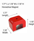 Beefy 30Lb Pull Alnico Horseshoe Magnets Red U Shaped Magnet With Keeper For Education And Diy Projects