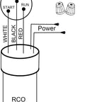 Diagram showing wiring instructions for Three In One Hard Start Kit For Refrigerator Freezer Replaces Start Relay Overload Capacitor 1/12 To 1/5 HP 120V AC