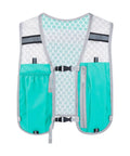 Front view of Run Ready Hydration Vest Lightweight Running Backpack With Adjustable Water Bag And Multiple Pockets Waterproof Gear Blue