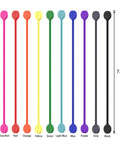Assorted colors 7.16 inch reusable silicone magnetic cable ties for organizing cables bundling wires and quick DIY fixes