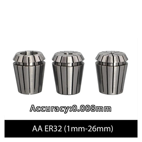 Top Notch 1 Piece AA 0.008mm ER Chuck Collet Set for Milling Machine Lathe Work High Precision And Secure Grip Assorted Sizes