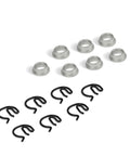 Heavy Duty Steel Shifter Bushing Kit With Clips For Competition Plus 4 Speed And MasterShift 3 Speed Manual Transmissions Includes 7 Bushings And 7 Clips Part 3327302 New With 1 Year Warranty, 7 steel bushings and clips