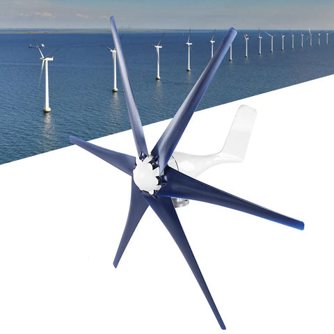 Beefy 1600W 24V Wind Turbine With 6 Nylon Fiber Blades And Permanent Magnet Alternator For Off Grid Homes Remote Cabins Small Businesses