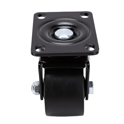 Three Inch Heavy Duty Leveling Casters Featuring Adjustable Steel Plate Feet Built Like A Tank To Carry Hefty Loads Without Budging, black swivel plate caster