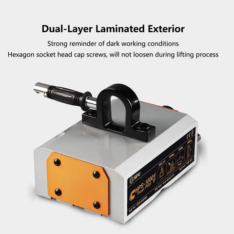 Heavy Duty Neodymium Magnetic Lifter With Rock Solid Antislip Handle delivers 1320 lbs pull force, dual-layer design for secure lifting.