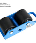 Amarite Industrial Fixed Machinery Skates Moving Heavy Equipment 5500 Lbs Capacity Nylon Rollers Smooth Glide Durable Steel Construction showing rigid black wheels.
