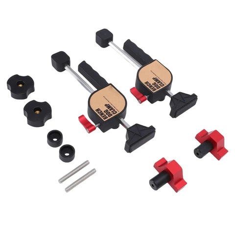 Two Pack 19mm Bench Dog Clamp Set With Adjustable Screws And Rubber Pads For Workbench Holes, Secure Milling Drilling And Sawing Projects