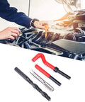 Professional Thread Repair Kit M12x1.5 Stainless Steel 17 Piece Set with insert, drill, hex wrench in automotive repair setup