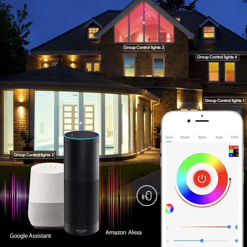 Smart WiFi LED Light Bulbs RGB CW Multicolor Dimmable A19 E26 No Hub Needed Works With Alexa Google Home Siri IFTTT setup