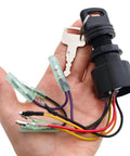 Boat Ignition Switch With Key For Mercury Mariner Outboard Motor Control Box With Two Keys Three Position Six Wire Connectors